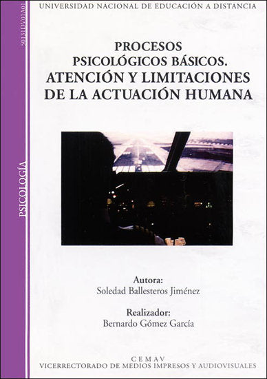 Procesos psicológicos básicos. Atención y limitaciones de la actuación humana, de Ballesteros Jiménez, Soledad | portada del 