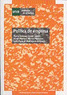 Pol¡tica de empresa, de LOPEZ LOPEZ, Mª DOLORES | portada del libro