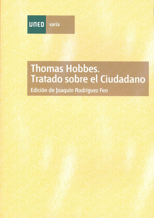 Thomas Hobbes. Tratado sobre el ciudadano, de Rodríguez Feo, Joaquín | portada del libro