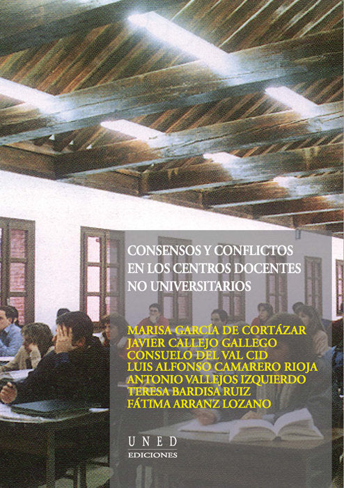 Consensos y conflictos en centros docentes no universitarios, de García de Cortázar Nebreda | portada del libro