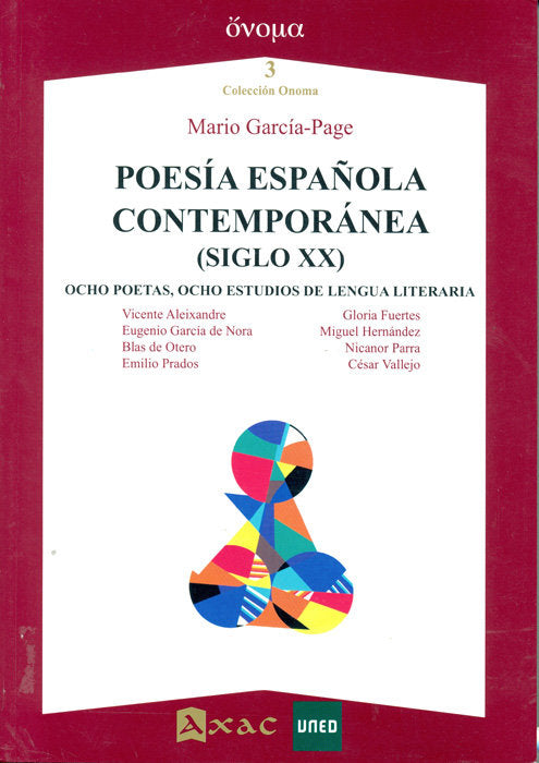 Poesía española contemporánea (siglo XX), de García-Page Sánchez, Mario | portada del libro