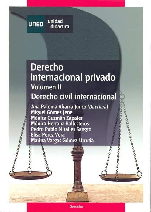 Derecho internacional privado. Vol-II. Derecho civil internacional, de ABARCA JUNCO, ANA PALOMA | portada del libro