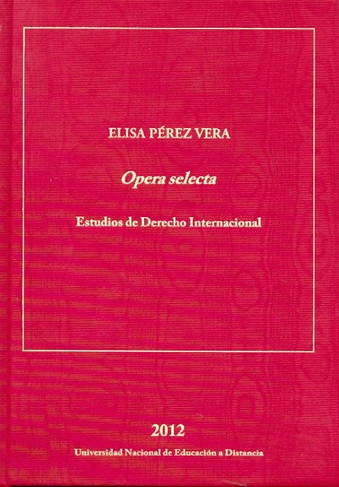 Elisa Pérez Vera. Obra escogida, de CARRILLO SALCEDO, JUAN A. | portada del libro