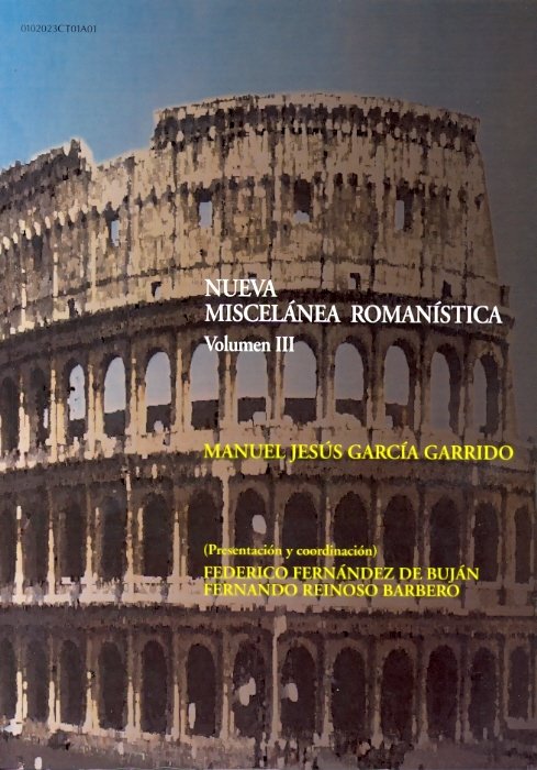 Nueva miscelánea romanística III, de García Garrido, Manuel Jesús | portada del libro