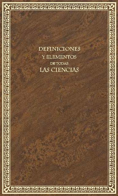 Definiciones y elementos de todas las ciencias, de Varios autores | portada del libro