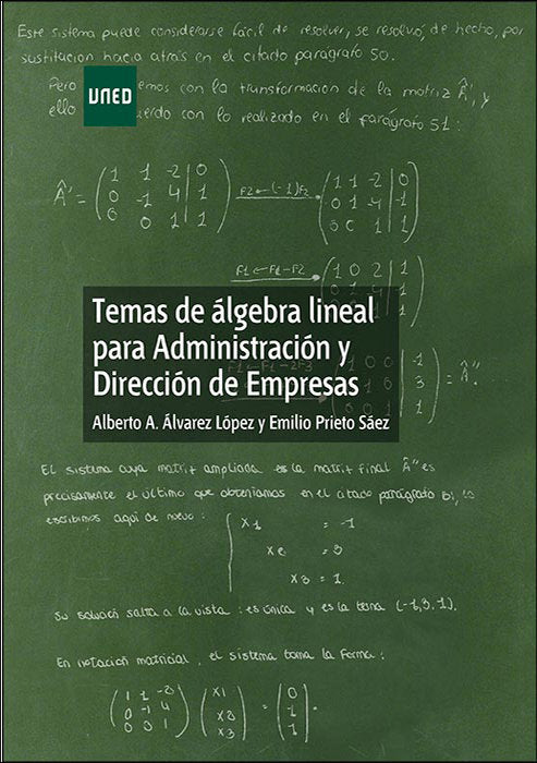 Temas de álgebra lineal para administración y dirección de empresas | portada del libro
