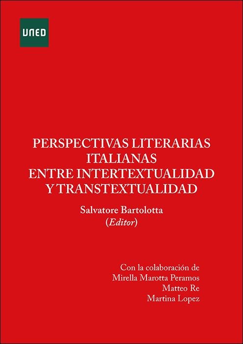 PERSPECTIVAS LITERARIAS ITALIANAS ENTRE INTERTEXTUALIDAD Y TRANSTEXTUALIDAD | portada del libro