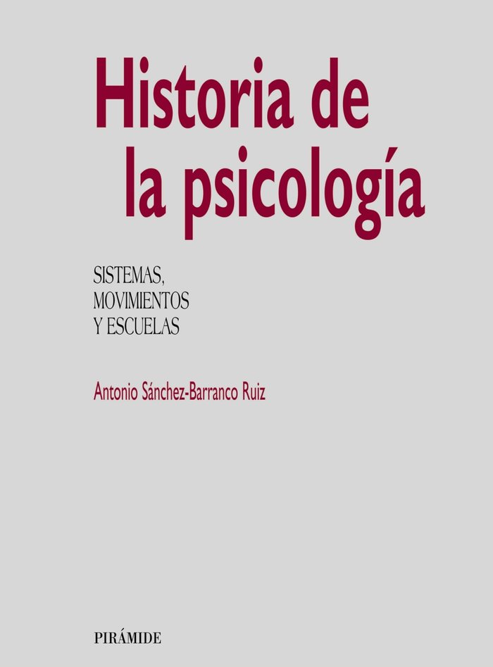 Historia de la psicología, de Sánchez-Barranco Ruiz, Antonio | portada del libro