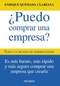 ¿Puedo comprar una empresa?, de Quemada Clariana, Enrique | portada del libro