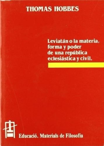 Leviatán o la materia, forma y poder de una república eclesiástica y civil, de Hobbes | portada del libro