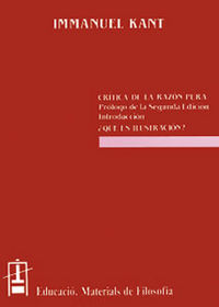 Crítica de la Razón Pura. ¿Qué es Ilustración?, de Kant | portada del libro