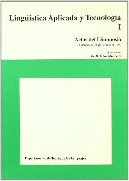 Lingüística aplicada y tecnología, de Varios autores | portada del libro