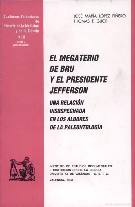 El Megaterio de Bru y el presidente Jefferson. Una relación insospechada en los albores de la paleon, de López Piñero | porta