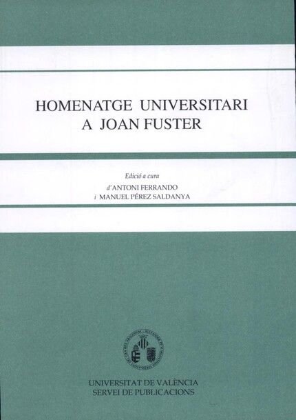 Homenatge universitari a Joan Fuster, de Varios autores | portada del libro