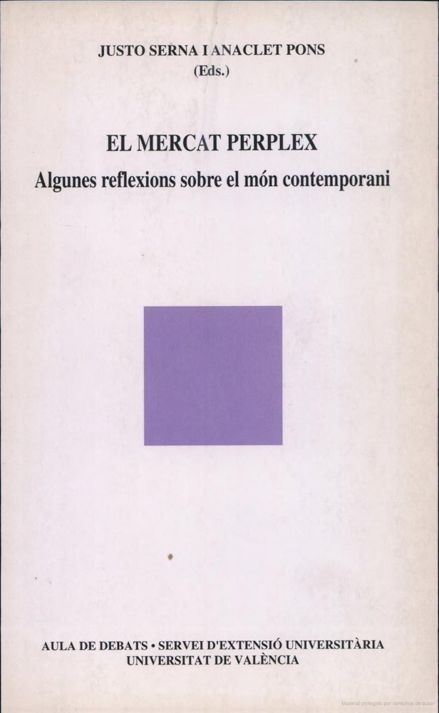 El mercat perplex. Algunes reflexions sobre el món contemporani, de Pons Pons | portada del libro