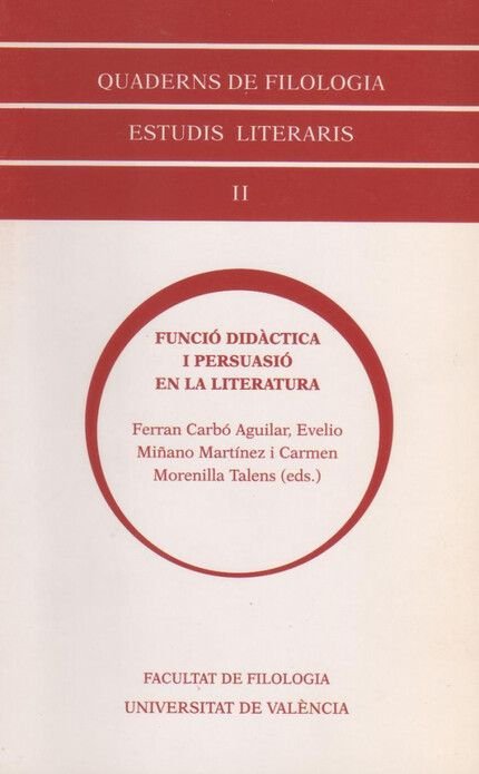 Funció didàctica i persuasió en la literatura, de Varios autores | portada del libro