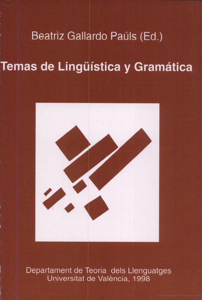 Temas de lingüística y gramática, de Varios autores | portada del libro