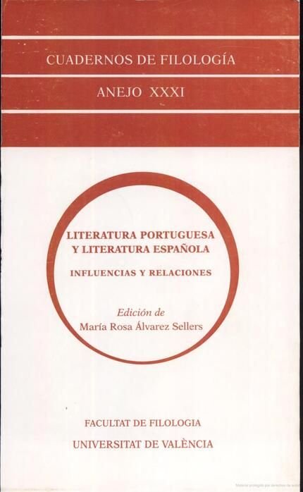 Literatura portuguesa y literatura española: influencias y relaciones, de Álvarez Sellers | portada del libro