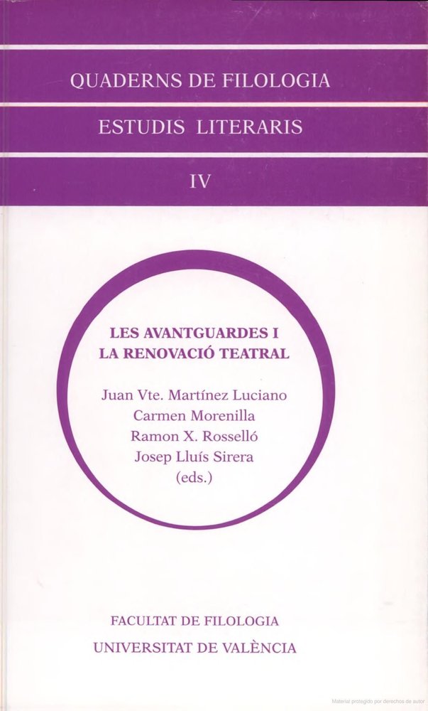 Les avantguardes i la renovació teatral, de Varios autores | portada del libro