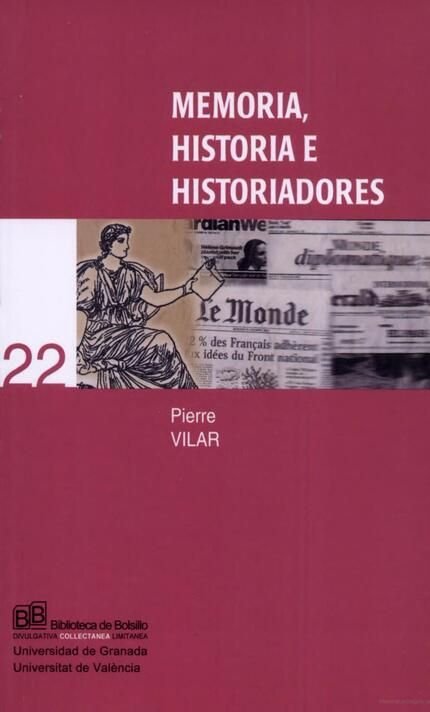 Memoria, historia e historiadores, de Vilar | portada del libro