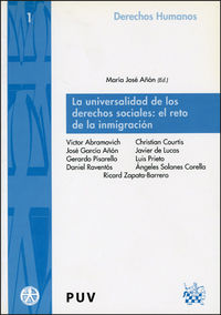 La universalidad de los derechos sociales: el reto de la inmigración, de Varios autores | portada del libro