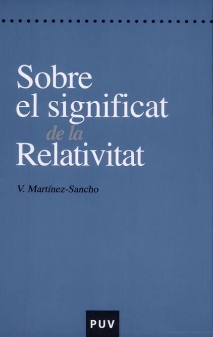 Sobre el significat de la Relativitat, de Martínez-Sancho | portada del libro
