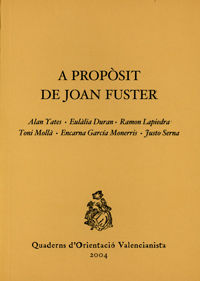 A propòsit de Joan Fuster, de Duran | portada del libro