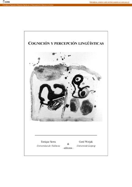 Cognición y percepción lingüísticas, de Varios autores | portada del libro