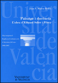 Paisatge i docència. L'obra d'Eduard Soler i Pérez, de Mateu, Joan F. | portada del libro