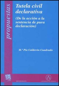 Tutela civil declarativa, de Calderón Cuadrado | portada del libro