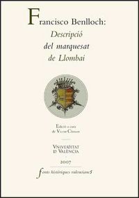 Francisco Benlloch. Descripció del marquesat de Llombai, de Benlloch Donet | portada del libro