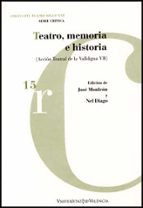Teatro, memoria e historia, de José Monleón | portada del libro