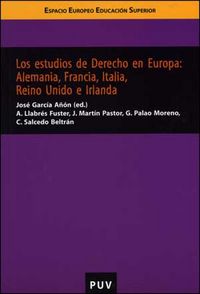 Los estudios de Derecho en Europa: Alemania, Francia, Italia, Reino Unido e Irlanda, de Llabrés Fuster | portada del libro