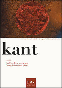 Kant. Llegir la Crítica de la raó pura, de Camacho, Paula | portada del libro