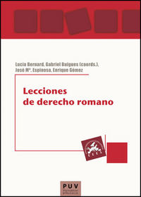 Lecciones de derecho romano, de Espinosa Isach | portada del libro
