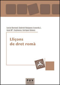 Lliçons de dret romà, de Espinosa Isach, José María | portada del libro