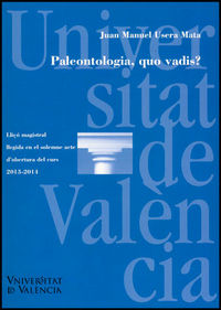 Paleontología, quo vadis?, de Usera Mata | portada del libro