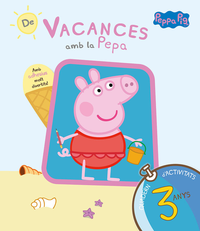 De vacances amb la Pepa (La Porqueta Pepa. Quadern d'activitats 3 ANYS), de Hasbro, | portada del libro
