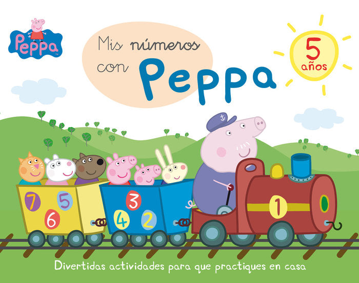 Mis números con Peppa - 5 años (Aprendo con Peppa Pig), de Hasbro, | portada del libro