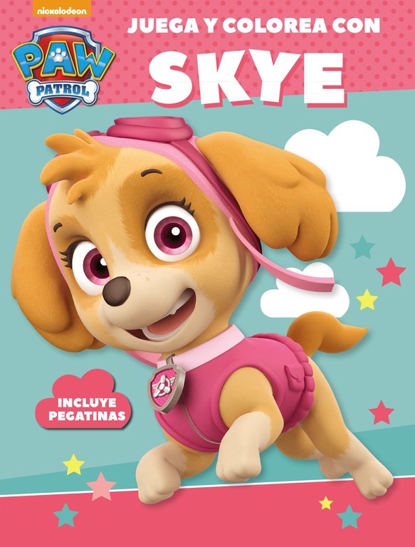 Juega y colorea con Skye (Paw Patrol, de (Incluye pegatinas) | portada del libro