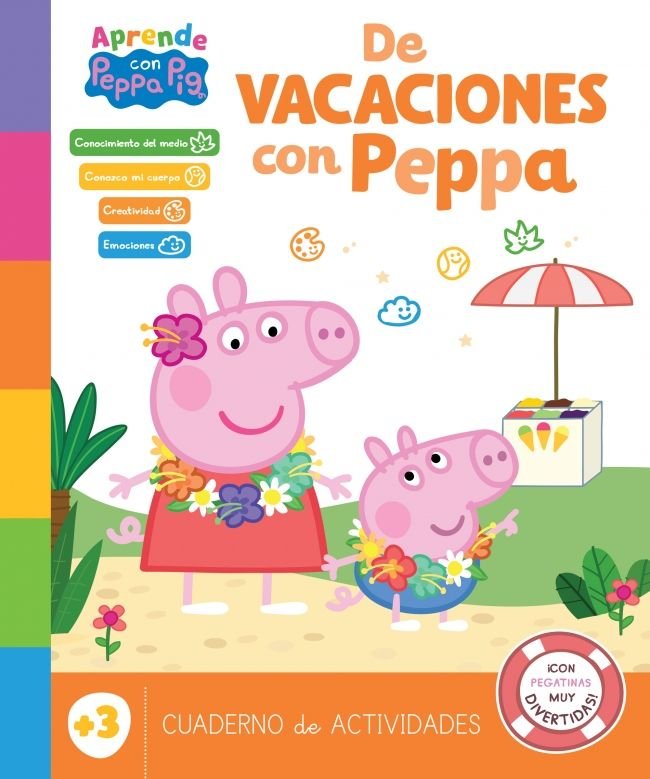 De vacaciones con Peppa - 3 años (Peppa Pig. Cuaderno de actividades), de Hasbro, | portada del libro