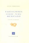 VARIACIONES SOBRE TEMA MEXICANO, de CERNUDA | portada del libro