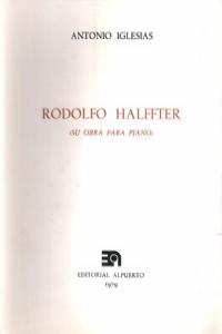 Rodolfo Halffter (Su obra para Piano), de Iglesias | portada del libro