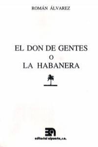 El don de gentes o La habanera, Tomás de Iriarte, de Álvarez | portada del libro