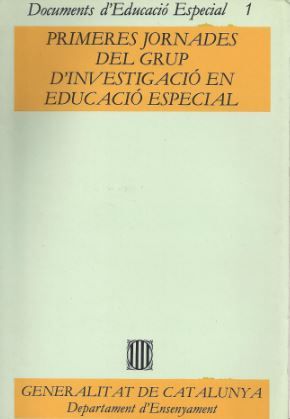 Jornades del Grup d'Investigació en Educació Especial/Primeres, de AA.VV. | portada del libro