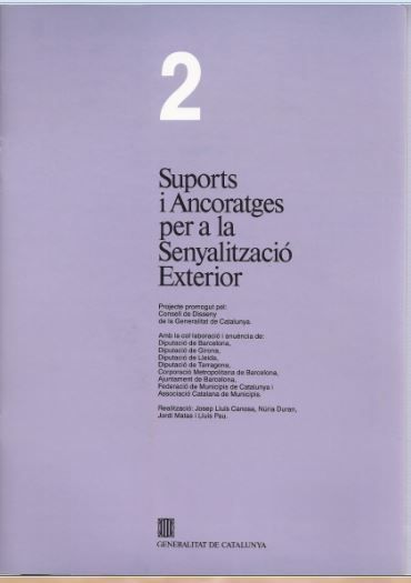 Manual de senyalització exterior. Vol. 2 Suport i ancoratges de la senyalització exterior, de CANOSA , JOSEP LLUIS | portada 