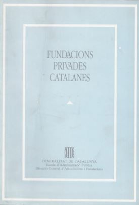Fundacions privades catalanes, de BILLOCH , M. | portada del libro