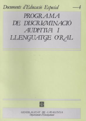 Programa de discriminació auditiva i llenguatge oral, de AA.VV. | portada del libro