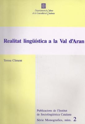 Realitat lingü¡stica a la Val d'Aran, de CLIMENT , TERESA | portada del libro