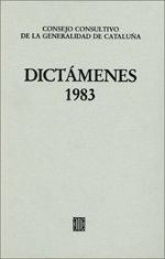 Dictámenes emitidos por el Consejo Consultivo de la Generalidad de Cataluña 1983, de AA.VV. | portada del libro